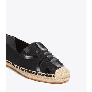 Tory Burch poppy canvas and patent espadrilles